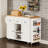 85.5" Kitchen Island with Extendable Dining Table-1271669616
