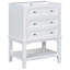 Meuble-lavabo 24 po avec lavabo, armoire de rangement avec tiroir et tablette ouverte, structure en bois massif