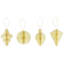Accordion Honeycomb Foldable Paper Christmas Ornaments - 4" - Set Of 4-1324997936