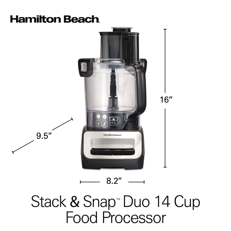 Hamilton Beach®  Stack & Snap Duo Food Processor 14 Cup Capacity