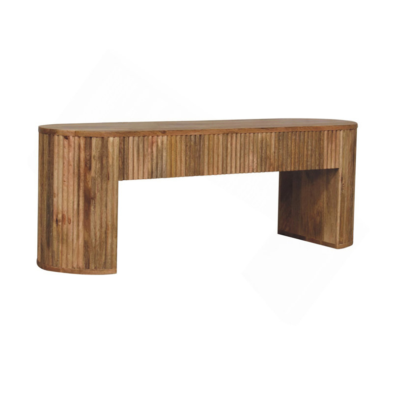 Unité multimédia droite en bois Soba, chêne