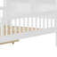 Lit simple avec rangement pour tête de lit - Deux garde-corps sous les tiroirs - blanc, taille propre-130465964