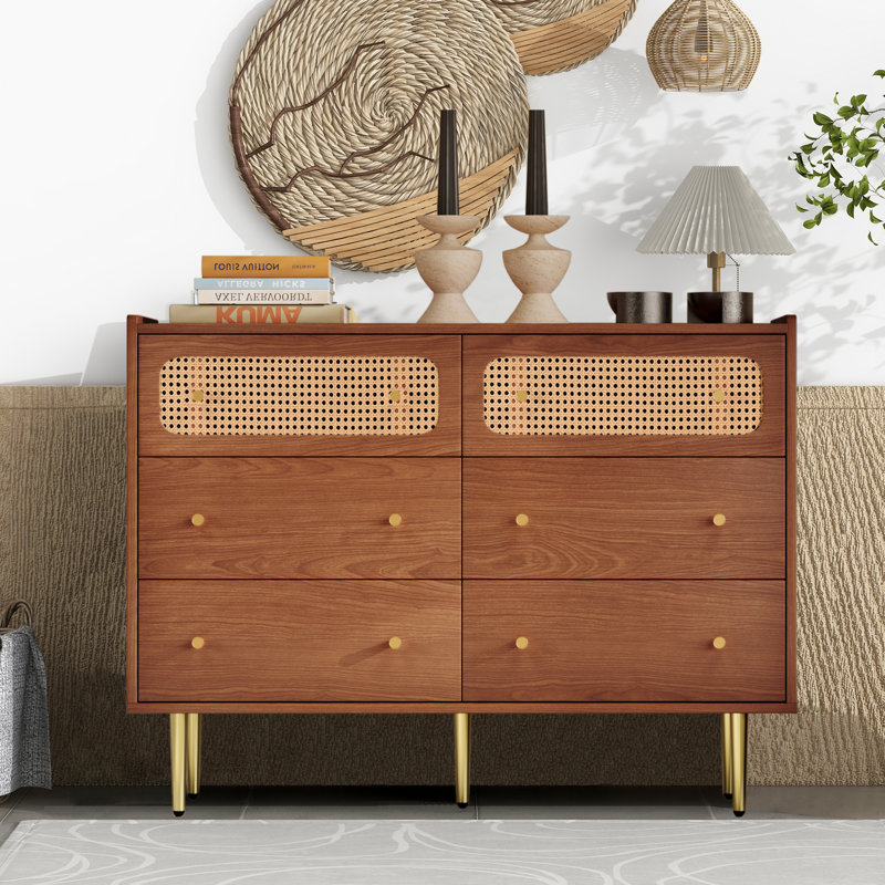 Aariyonna 120 cm W Chest of 6 Drawers