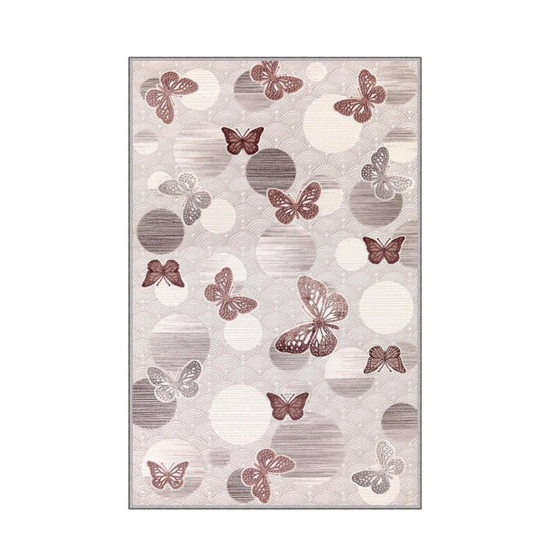 Stylish Woven Carpet, 5.2 x 7.5 Feet | 100% Polyester, 0.3 in Pile Height, Antibacterial, Non-Slip PVC Dot Underside | Machine Washable, 3D Digital Print | Perfect for Living Room, Bedroom & Home Décor