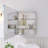 Rectangular Recessed Or Wall Mount Aluminum Frameless Medicine Cabinet Mirror With Adjustable Glass Shelves-883563183