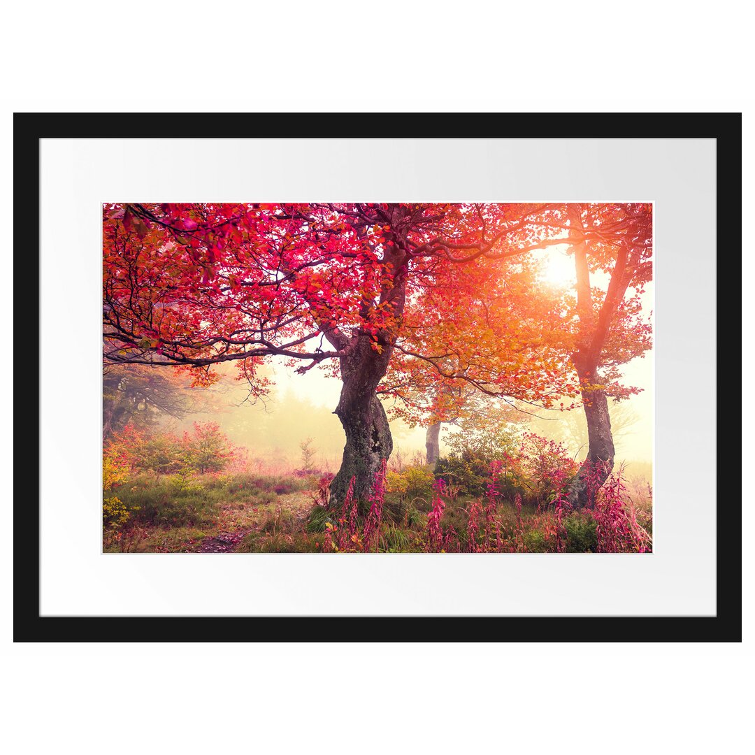 Gerahmtes Poster Traumhafte Herbstlandschaft