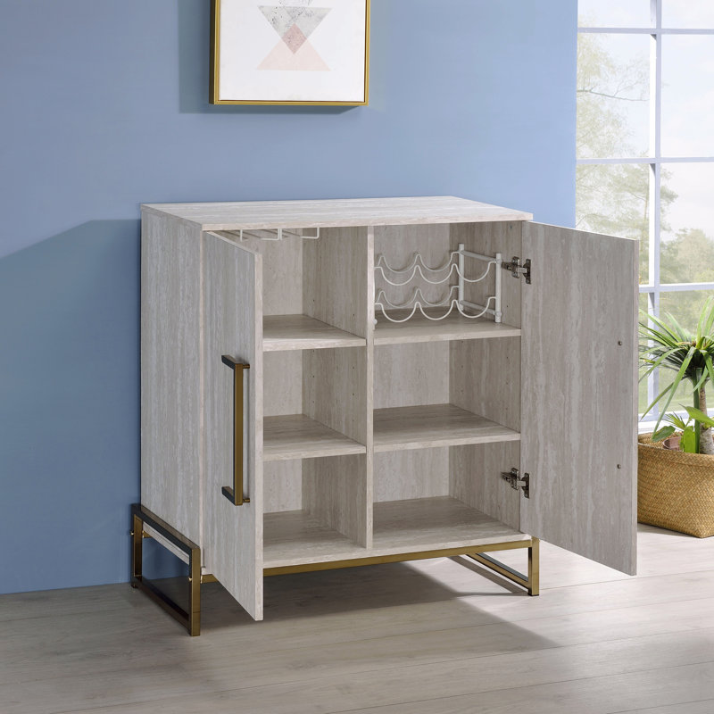 Armoire à vin en faux marbre