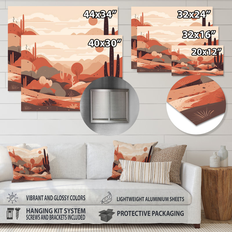 Pedrick " Pedrick Sublime Desert Simplicity ", 34" H x 44" W