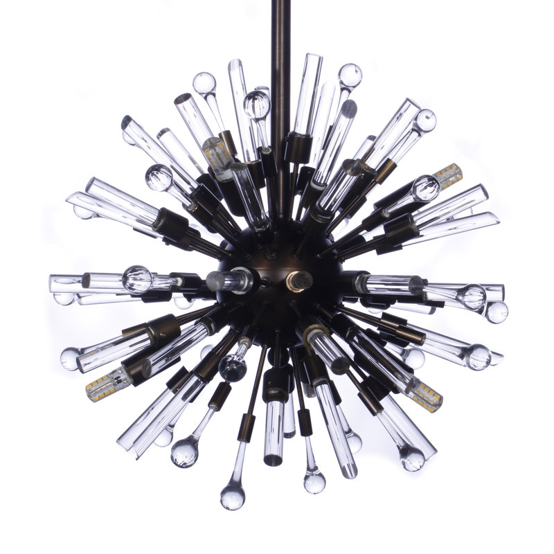 Luminaire suspendu spoutnik 6 lumières Laurel, Bronze foncé