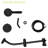 7 Hand Shower & 4.7" Rain Showerhead Assembly, Matte Black With Adjustable Arm And Valve-121245006