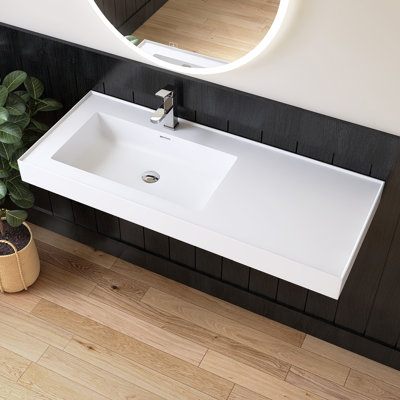 Chloe MEDUNJESS 47'' Wall Mount Bathroom Sink Vessel Bathroom Sink