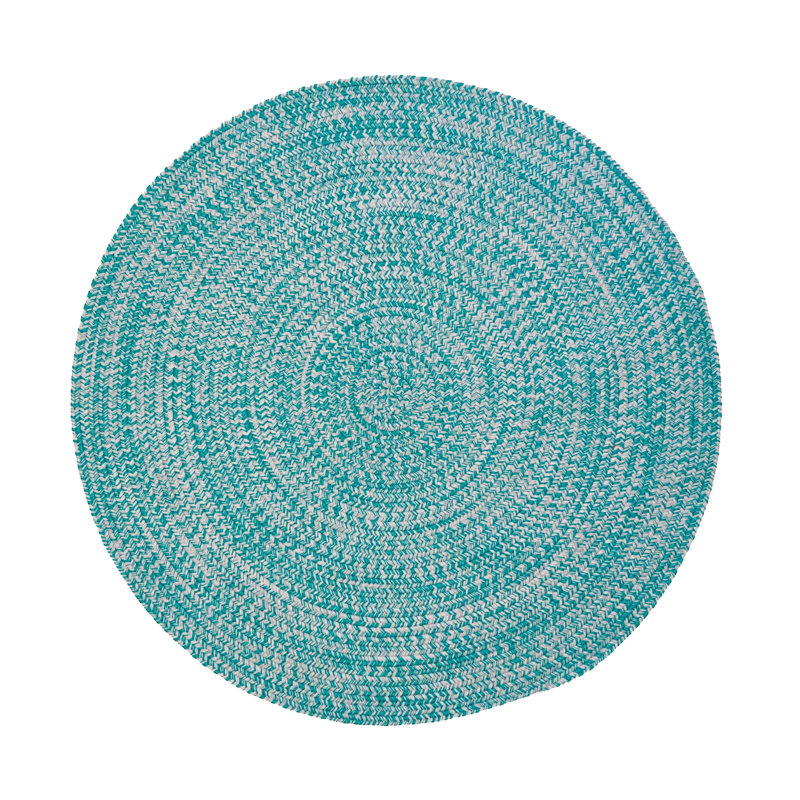 Tapis rond rond bicolore bleu marine / blanc Annalena, Rond 6 pi