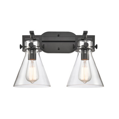 Éclairage pour meuble-lavabo à 2 lumières Shauna Cone 17 po