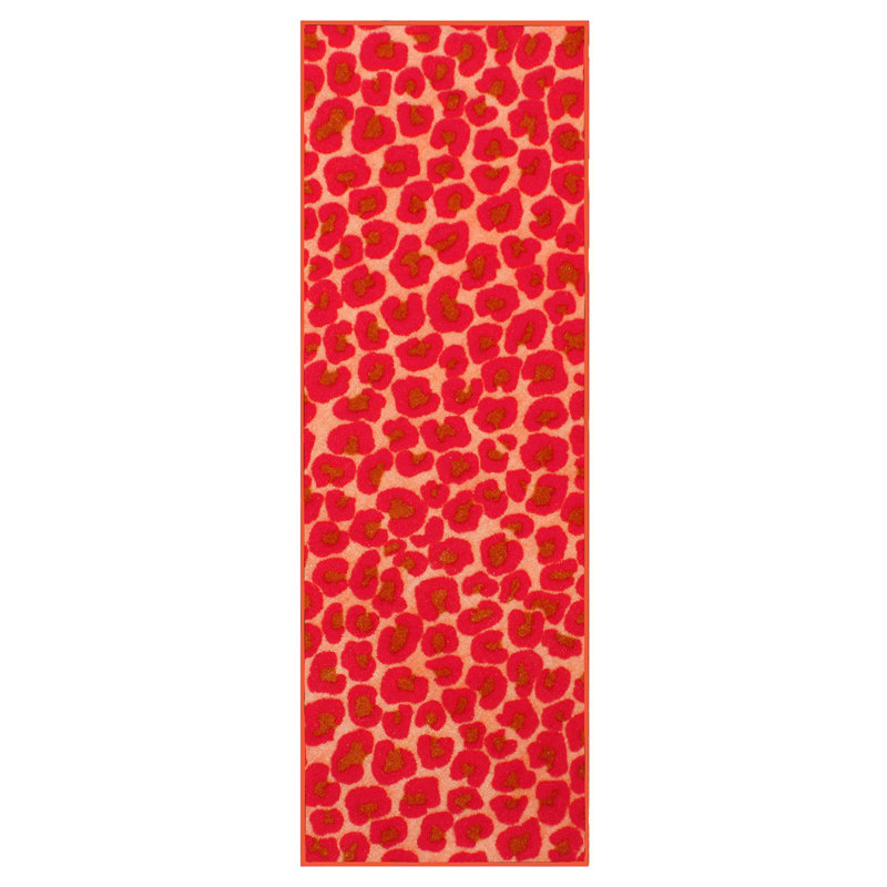 Imprimé animal demi-rond guépard, Tapis de couloir 5 pi x 11 pi