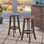 Chaises de patio en bois avec tabouret Pike