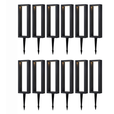 Matte Black Low Voltage Path Lights, Modern LED Landscape Lighting