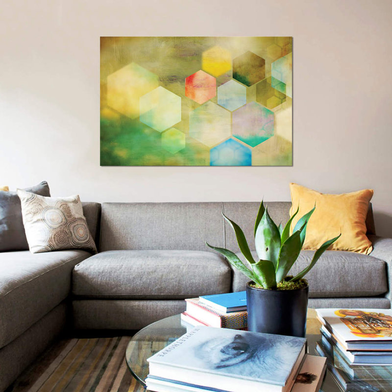 « nid d’abeilles i », impression sur toile, H 8 po x l 12 po x P 0,75 po, Pas de tapis, Toile tendue