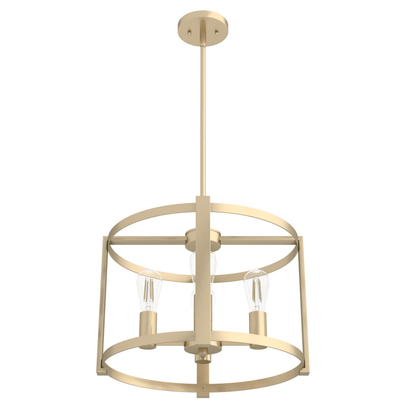 Astwood 4 - Light Lantern Chandelier, 18" W x 18" D x 13" H, Alturas Gold