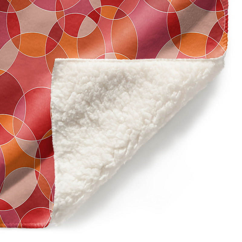 Couverture sherpa doux à bulles rouges, l 68 po x L 80 po