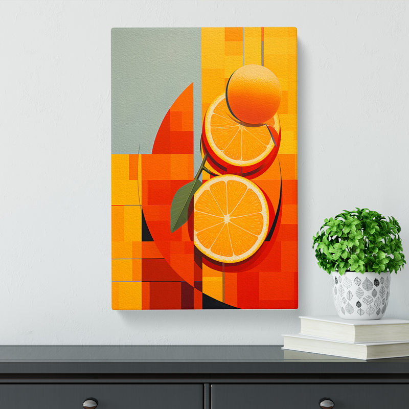Orange Fruit Constructivism - No Frame Print