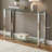 Schwenzer 43.25'' Glass Top Console Table