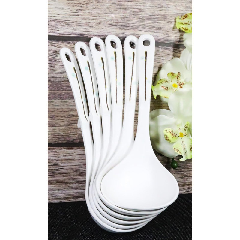 Ensemble de 6 cuillères à soupe en mélamine yukino Hana