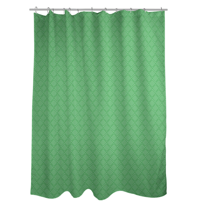 Rideau de douche simple Maze Square, Vert