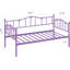 Structure de lit de jour simple en métal avec tête de lit, lit plateforme sans sommier, canapé-lit peu encombrant pour salon, chambre à coucher, chambre d'amis-2131467554-2131467555
