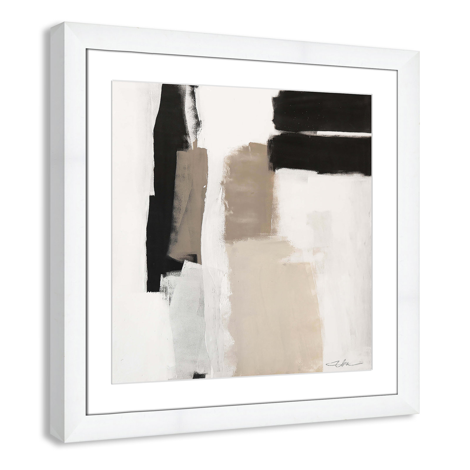Earth Scapes II Print, 25" H x 25" W x 1.25" D, White Cube Framed