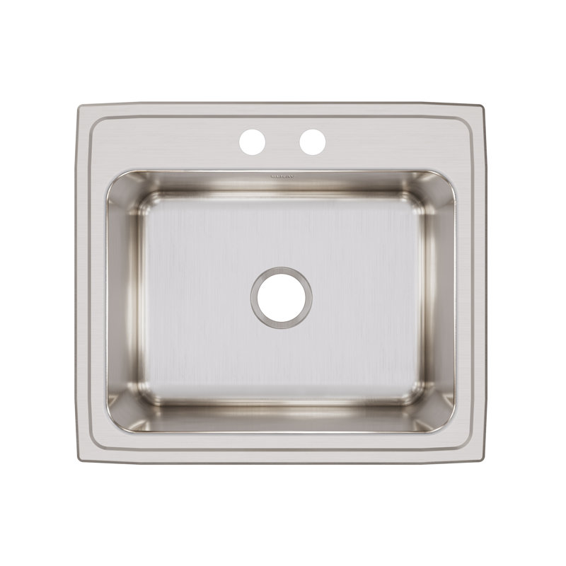 Classic Stainless Steel 25" x 22" x 12-1/8" Undermount Sink, 2 trous
