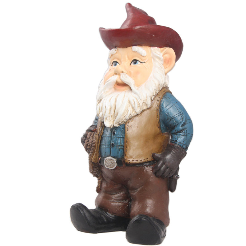  Wild West Cowboy Gnome Garden Statue