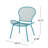 Modern Chairs with Durable Iron Frame and Mesh Seating for Indoor and Outdoor Use-1006762588