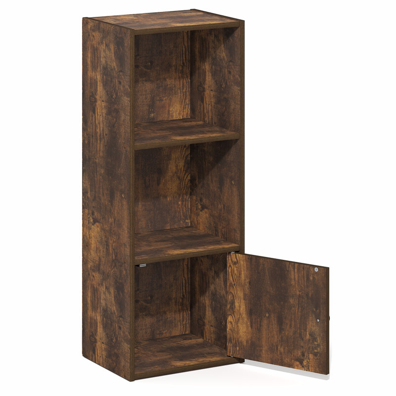 Bibliothèque standard Aagam, (3 tablettes) H 32 po x l 12 po x P 10 po, Bois de pin ambré