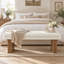 Banc en bois massif 47,24 ", banc de chambre moderne avec coussin rembourré pour le hall d'entrée et le salon