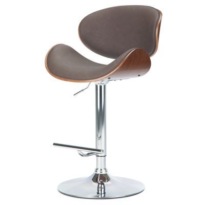 Tabouret de bar pivotant Bentwood - brun vieilli
