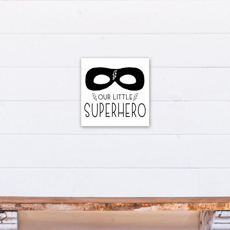 « notre little superhero », art encadré Mancini, H 24 po x l 24 po x P 1,25 po, Toile tendue