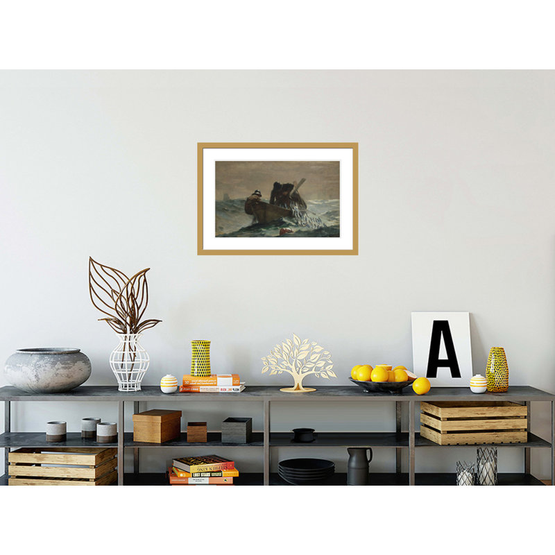 «The Herring Net» par Winslow Homer, impression giclée sur cadre, H 20,58 po x l 29,5 po