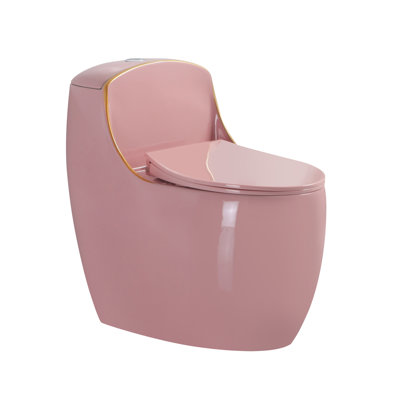 Floor Mounted One-Piece Chair Height Toilet, 1.6 Gpf Power Flush, Elongated Toilet With Soft Close Seat