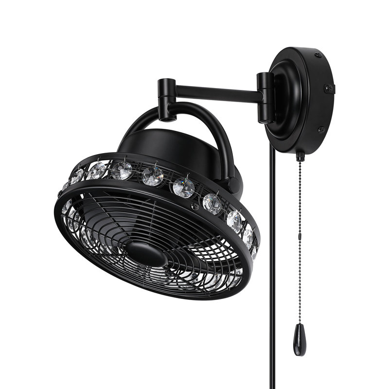 Ventilateur mural 11,7 po Parrot Uncle, Noir