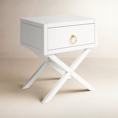 Elin 1-Drawer Acacia Nightstand