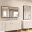 Miroir de salle de bain rectangulaire en aluminium avec verre trempé-1495076776
