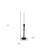 13" Black Metal Abstract Tabletop Candle Holder