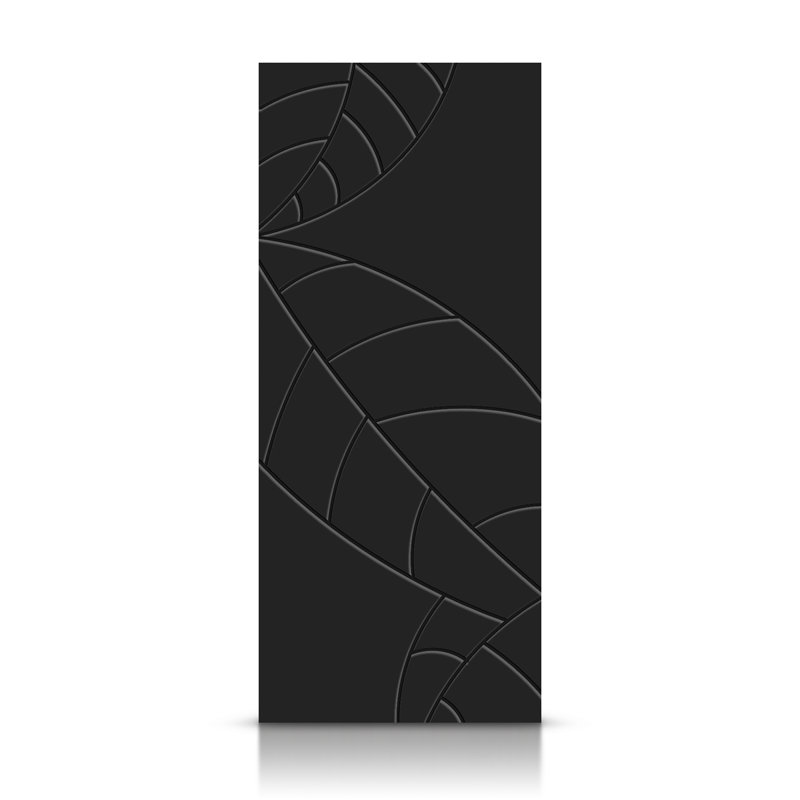 Porte standard à panneaux en bois, Noir, 30 po x 84 po