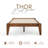 Carruthers Thor Bed Frame Queen - Solid Wood Platform Bed - Japanese Joinery Bed Frame - Wood Slat Support - No Box Spring Needed - Easy Assembly - Minimalist & Modern Style (walnut)-114246966-122289695