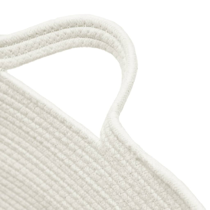 Adrik Laundry Basket with Handles, Grey/White