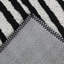 Rectangle Bledian abstrait tissé à la machine recyclé P.E.T. Tapis blanc / noir-1635406670