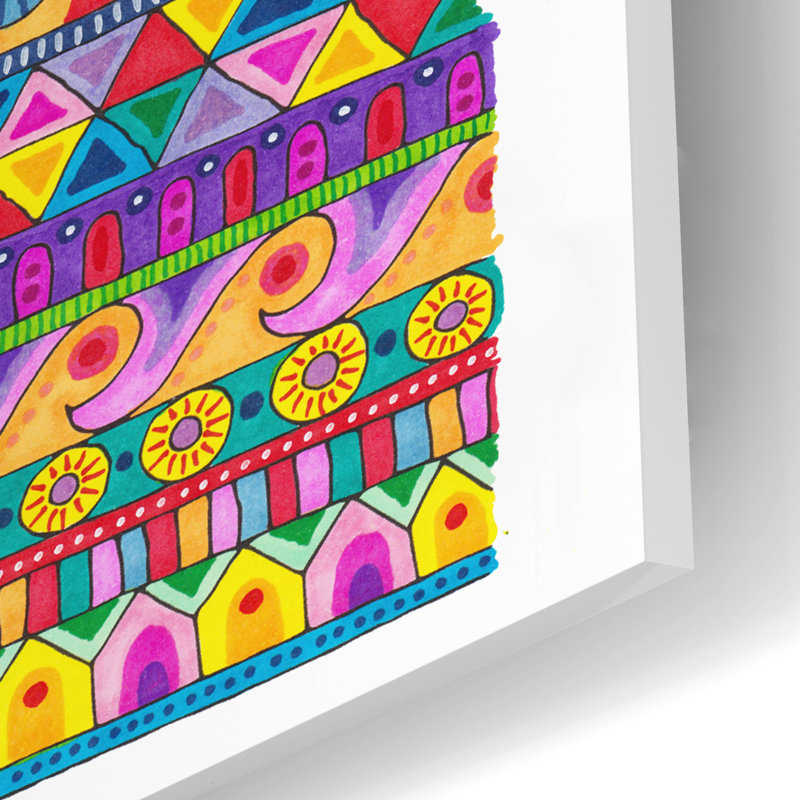 «Rows - Color» par Hello Angel, art mural en verre acrylique, H 24 po x l 12 po
