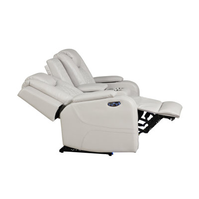 Fauteuil inclinable électrique 3 lumières à DEL Benz en similicuir glacé