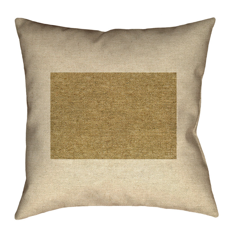 Coussin décoratif Katelyn Smith Wyoming, 18 po x 18 po, Brun, Polyester sergé