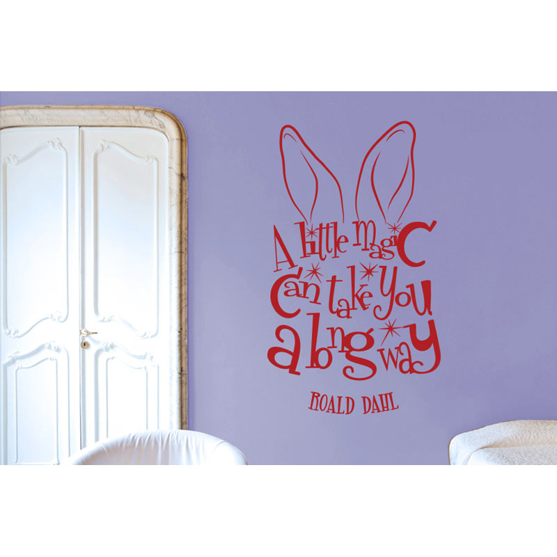 Roald Dahl Wall Sticker, Dark Red